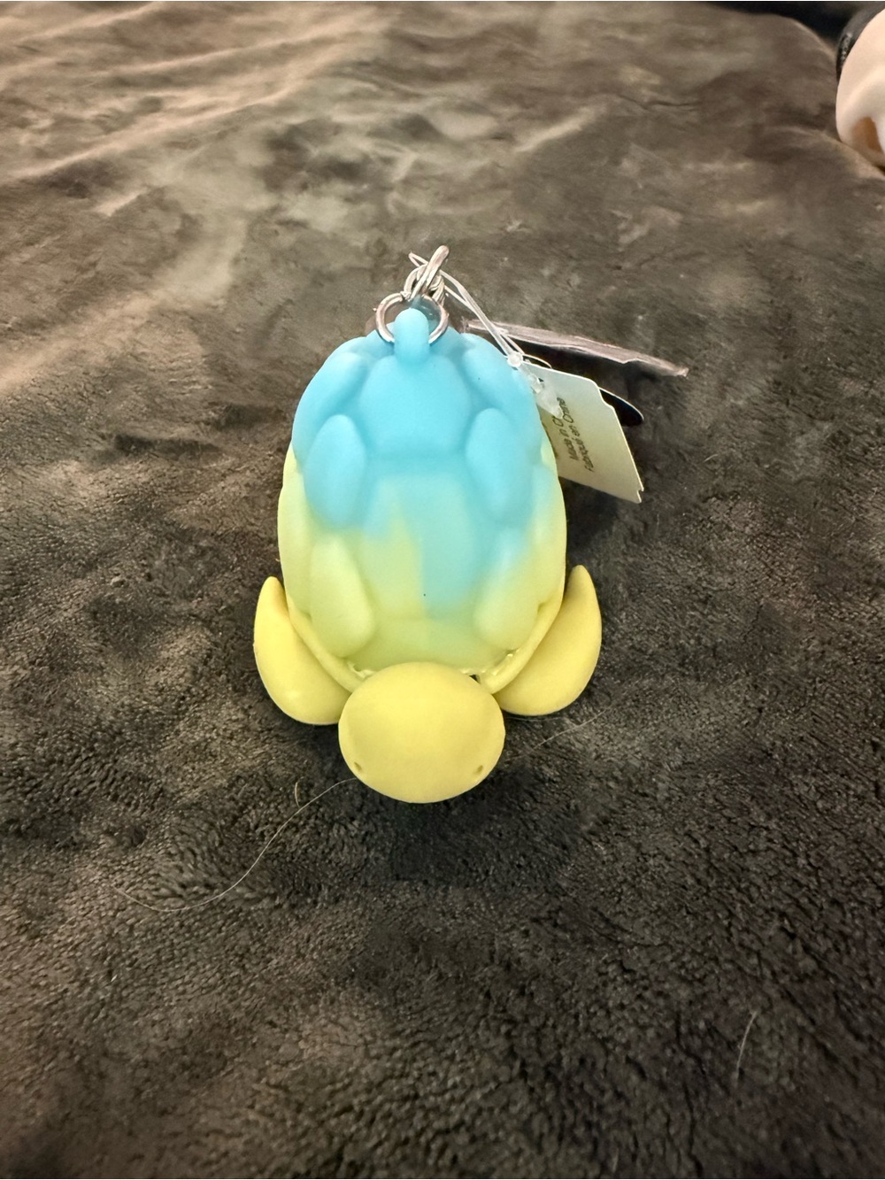 Bath & Body Works Yellow & Blue Turtle Charm Keychain